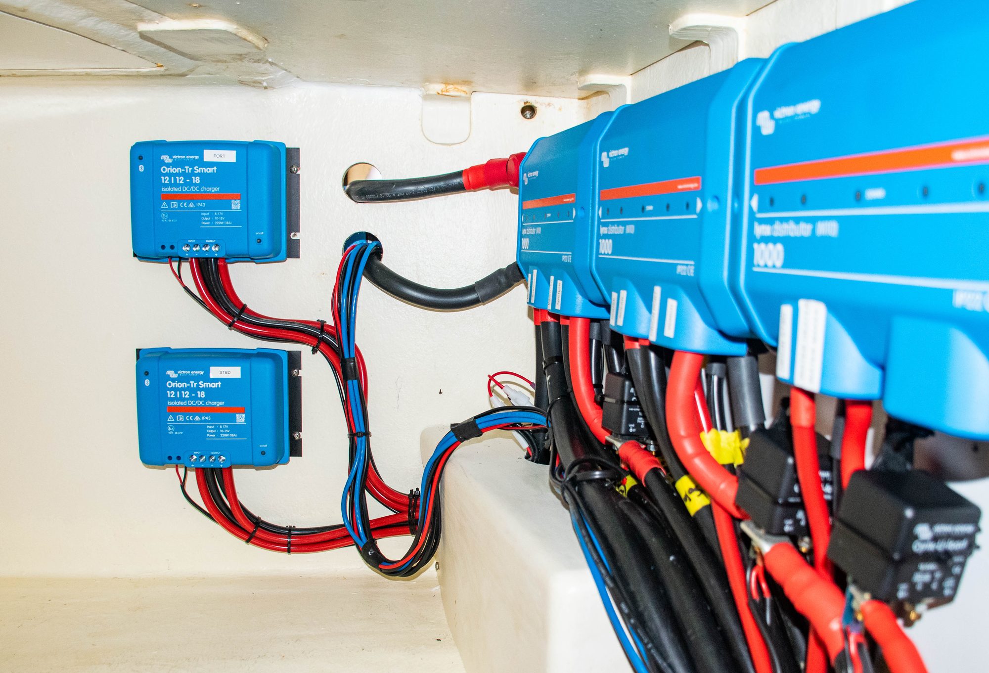 Victron Orion-Tr Smart DC-DC chargers wired in during an electrical install